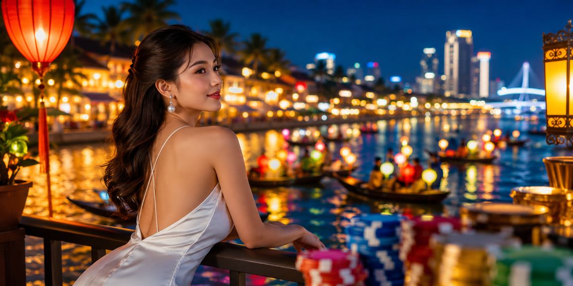 Lễ hội giải trí và casino sôi động tại Sài Gòn buổi tối